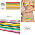 Colorful Stripes Printed Fabric for Swimwear & Jersey Dress